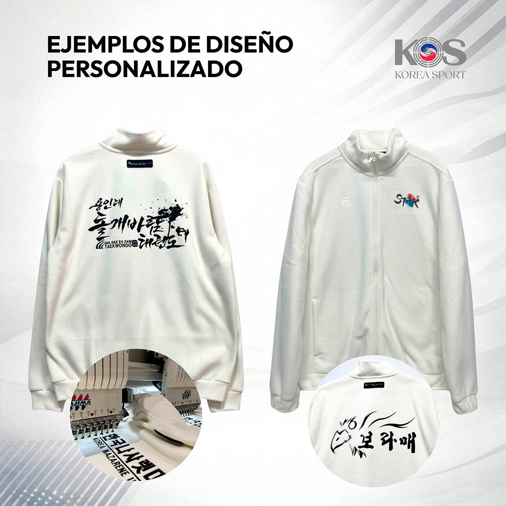 Chamarra Fleece Blanca MTT