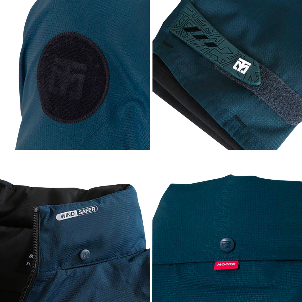 Chamarra Wing Jacket Edge Peacock Blue Mooto
