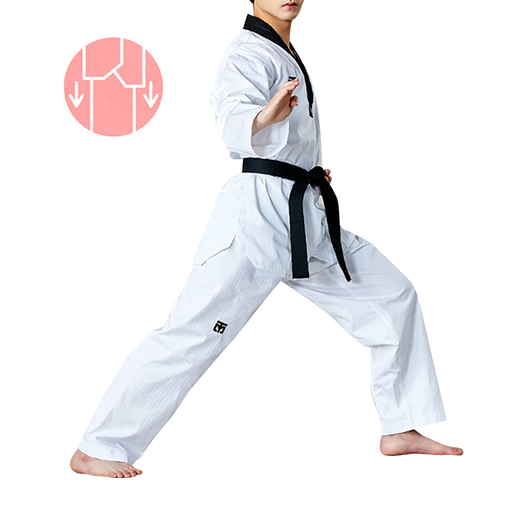 dobok básico de Taekwondo con cuello negro S.5 de Mooto