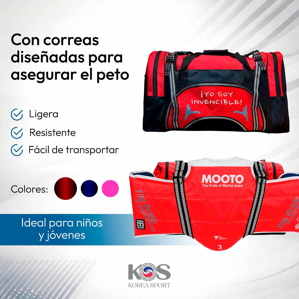 Maleta Infantil para Taekwondo Porta Peto y Paleta Kids KOS