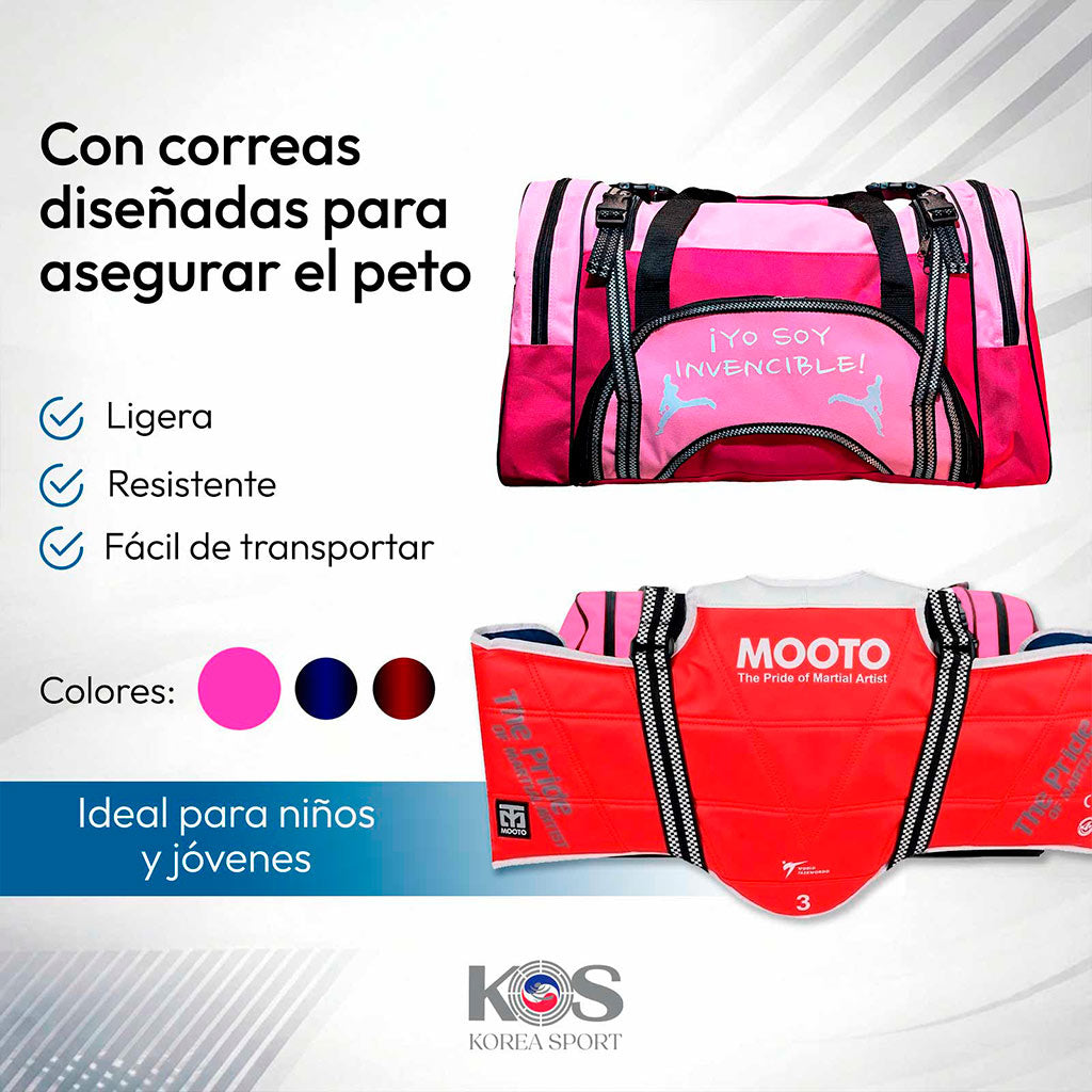 Maleta Infantil para Taekwondo Porta Peto y Paleta Kids KOS