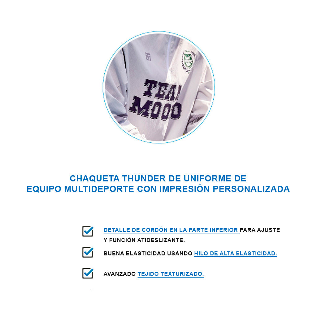chamarra Thunder Jacket Negro Mooto personalización