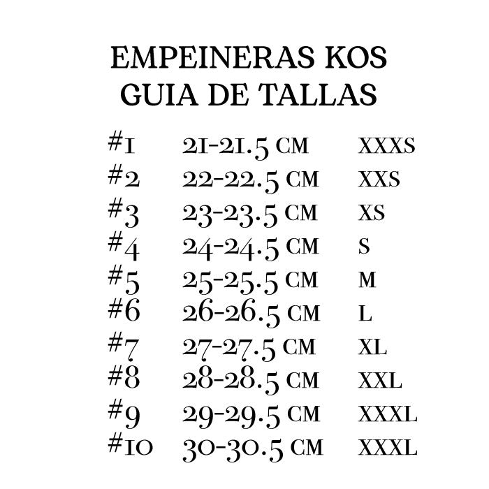 Empeineras Oficial TKD KOS FMTKD, tallas