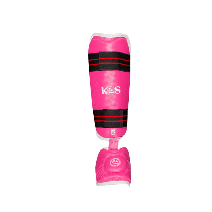Espinilleras con Empeine Desprendible Moosa KOS rosa, frente