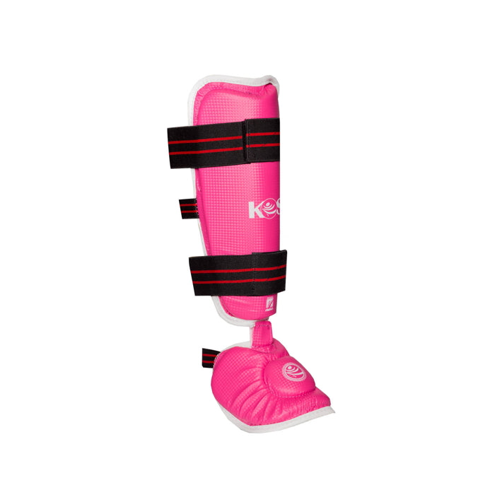 Espinilleras con Empeine Desprendible Moosa KOS rosa, lado
