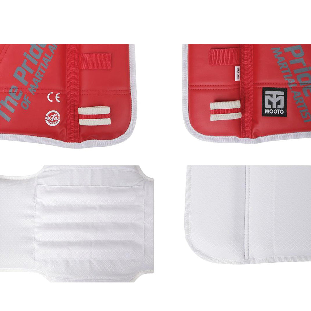 Peto 1 Vista Oficial WTF Mooto rojo, detalle