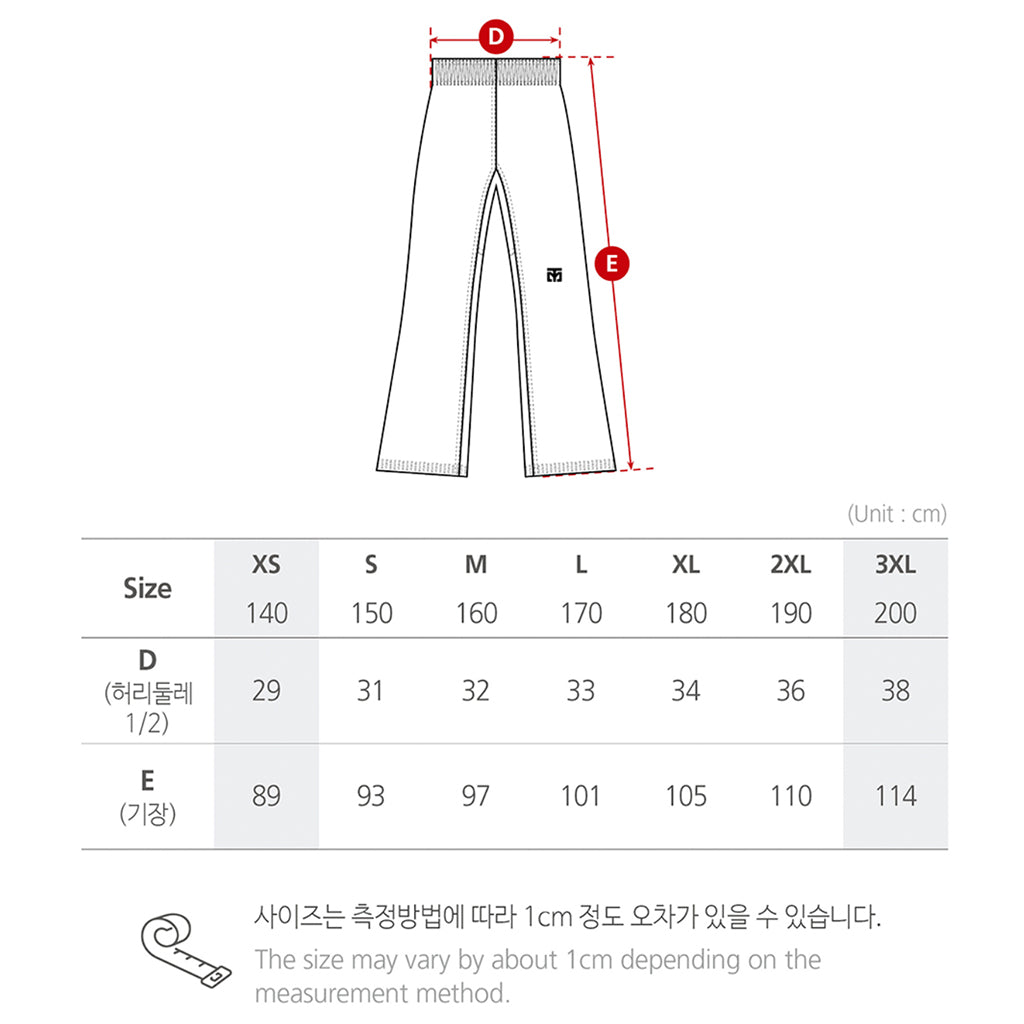 Dobok 3F 2 Woman Blanco Mooto, guia de tallas