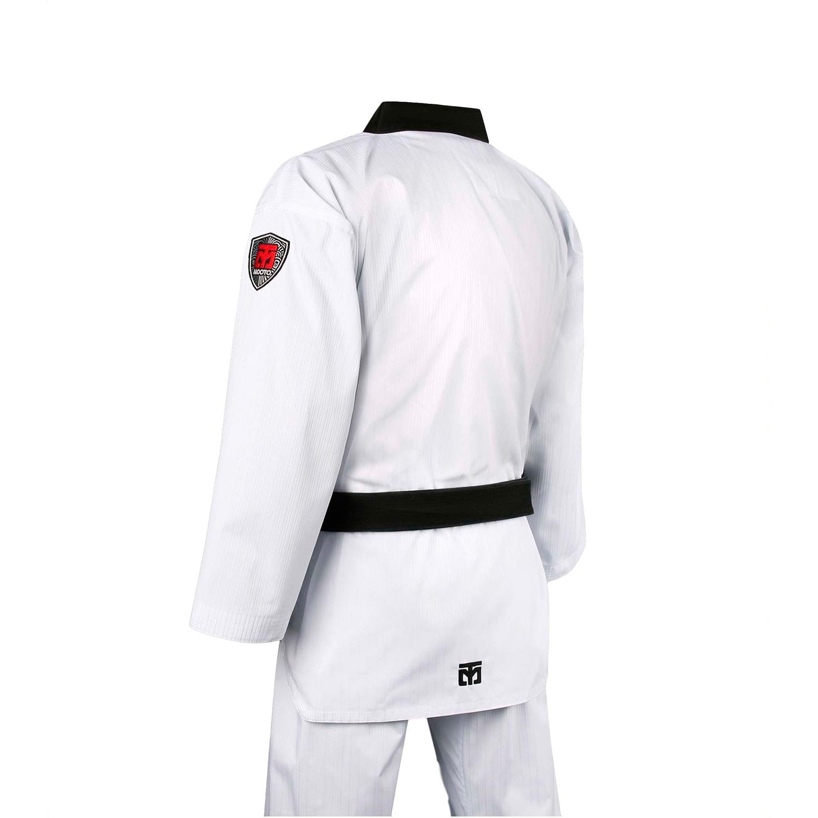 dobok de Taekwondo básico con cuello negro S.4.5 de MOOTO, vista trasera