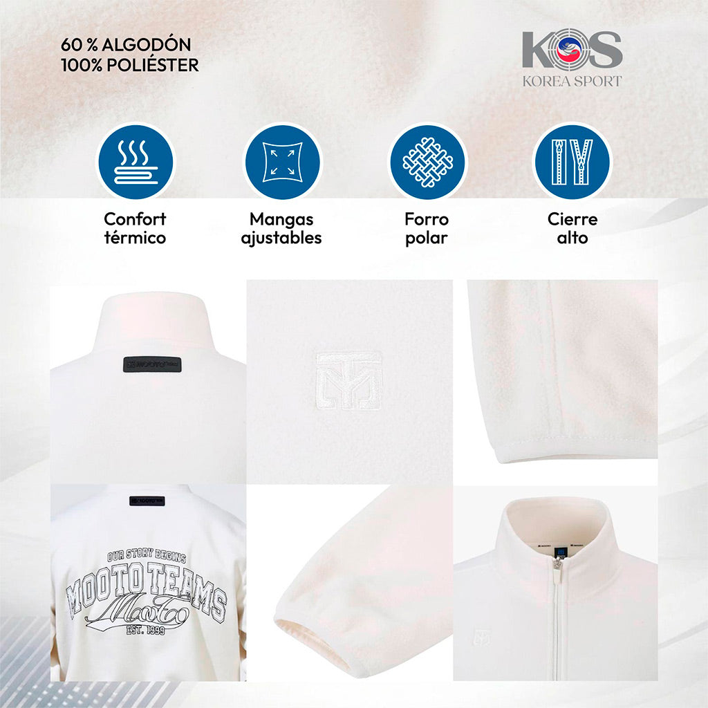 Chamarra Fleece Blanca MTT