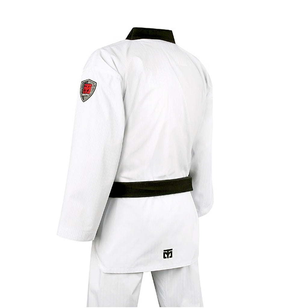 dobok básico de Taekwondo con cuello negro S.5 de Mooto, vista trasera