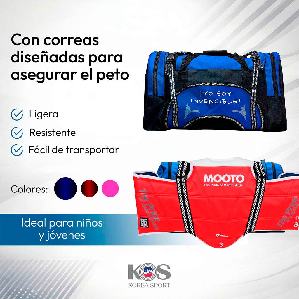 Maleta Infantil para Taekwondo Porta Peto y Paleta Kids KOS
