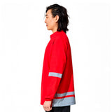 chamarra Thunder Jacket Rojo Mooto puesta perfil