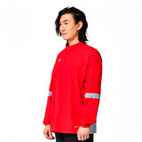 chamarra Thunder Jacket Rojo Mooto puesta lado