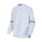 chamarra Thunder Jacket White Gray Mooto blanca gris lado