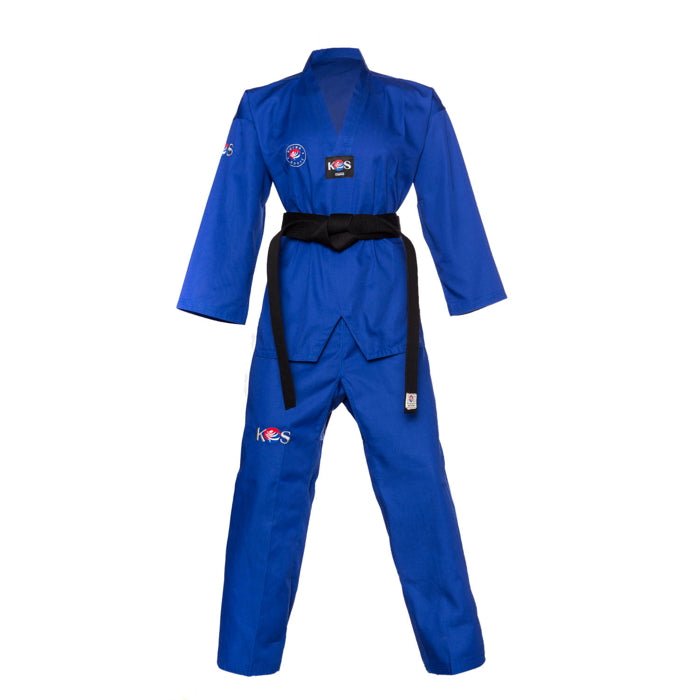 dobok azul de Taekwondo, uniforme de Taekwondo azul, Taekwondo México, dobok de entrenamiento, ropa de artes marciales