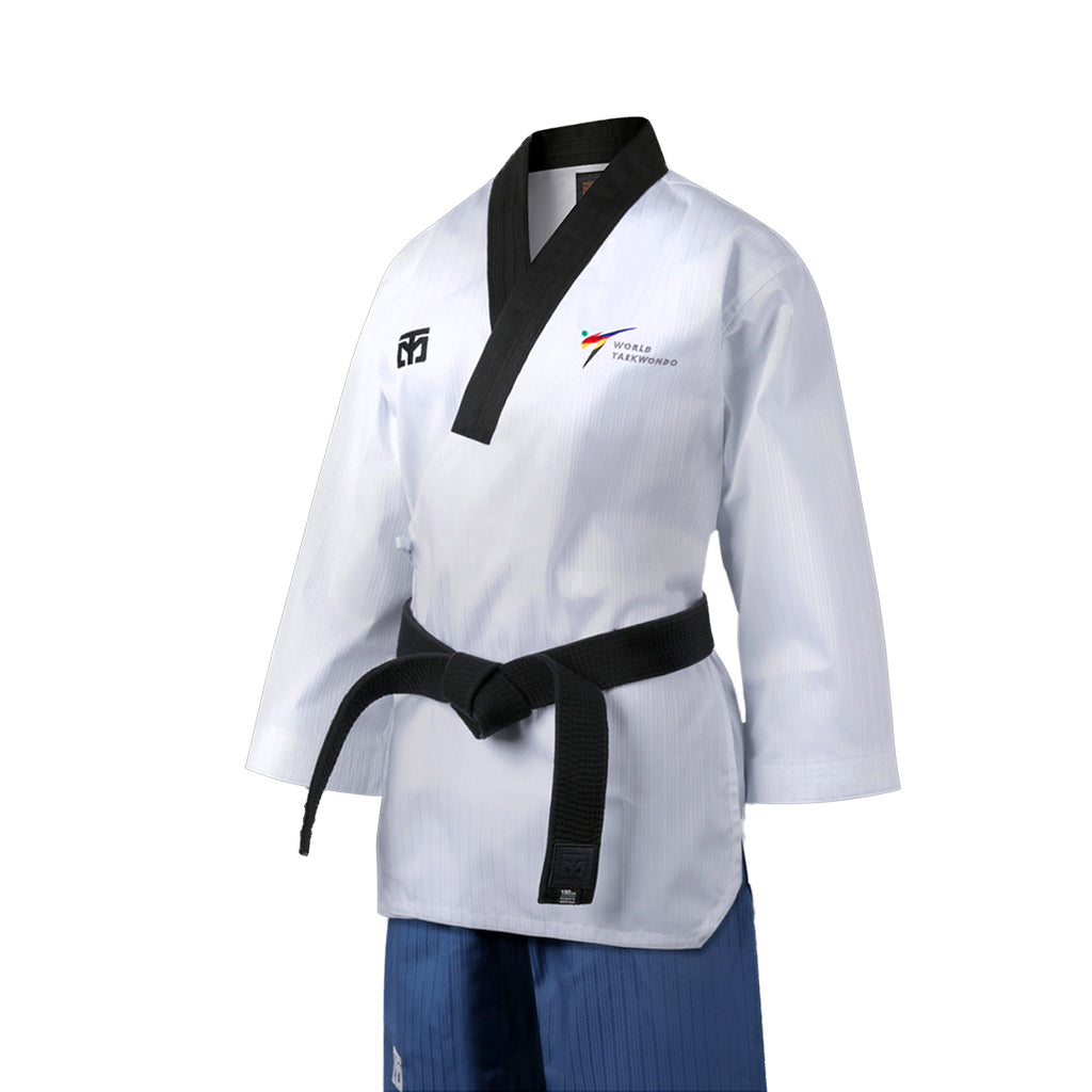 dobok Poomsae Dan mujer Mooto, vista lateral