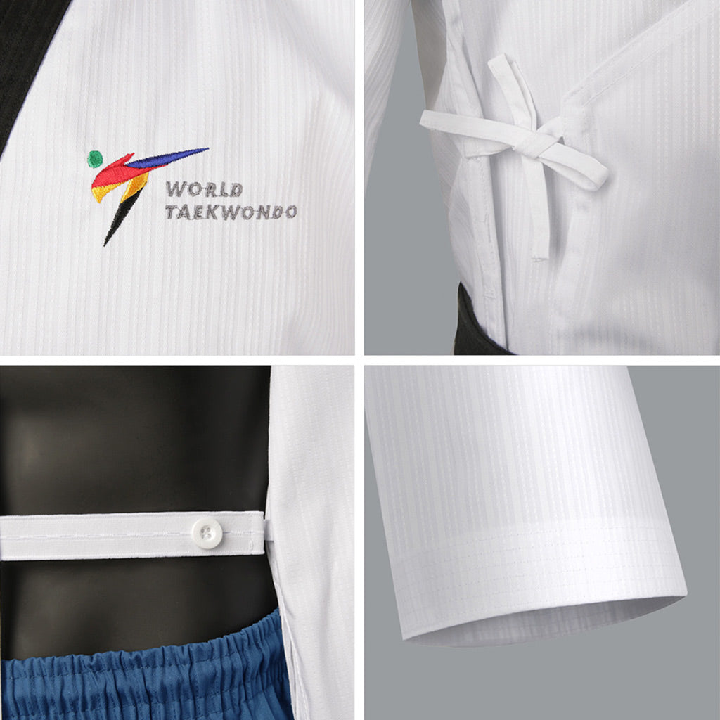 dobok Poomsae Dan mujer Mooto, detalles 