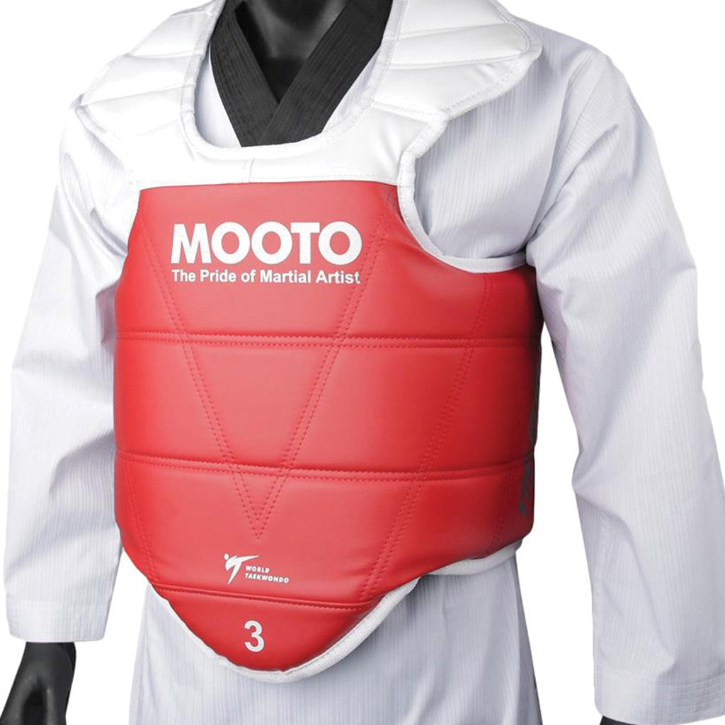Peto 1 Vista Oficial WTF Mooto rojo, puesto